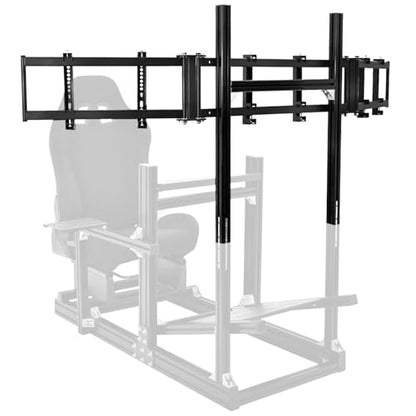 Anman Racing Simulator Cockpit Monitor Stand Fit for Logitech G29 G923 | for Thrustmaster T248, for Fanatec Only Suitable Aluminum Racing Cockpit Without Wheel,Pedal