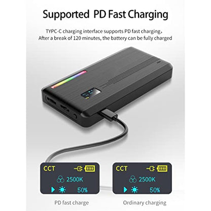 RGB Lampu Video LED 2500K 9000K Dapat Berkedip Ponsel Pintar DSLR Kit Fotografi