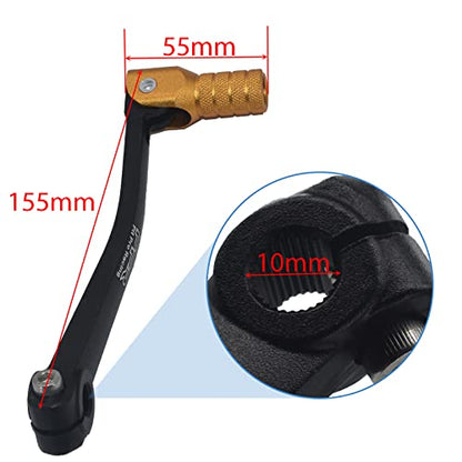 CNC Aluminum Gear Shifter Lever, Foldable Pedal Shifter Lever Fit for CRF50 XR50 XR CRF 50cc 110cc 250cc Dirt Pit Monkey Bike Motorcycle ATV Quad (Black&Golden) - color: Black&Golden