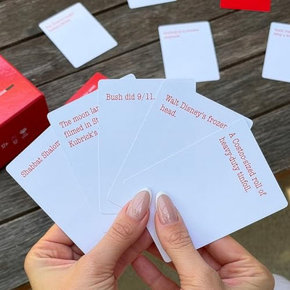 Conspiracies Card Game — Conspiracy Themed Party Game for Adults | Conversation Starter Card Game for Game Night, Parties & Date Night | 3-10 Players | 300 Cards