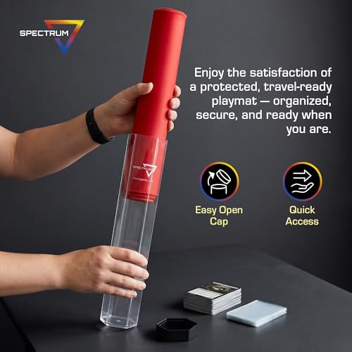 BCW Large Playmat Tube | One Tube - Single Hexagon Playmat Holder for 24" x 14" Mats | Plastic MTG Mat Tube | Protective Storage Case for TCG, MTG, and Card Games - style: Pack of 1