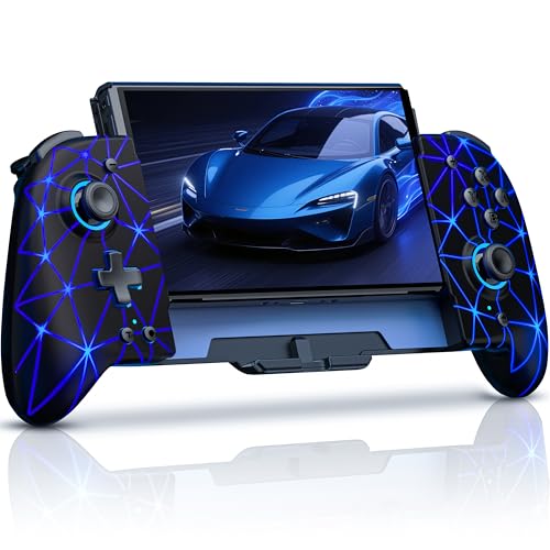 NealGamefy Switch Controllers,Wireless Switch Pro Controller for Nintendo Switch/OLED Controller,Upgrade Full-Size Ergonomic One Piece Handheld Controller with Programmable,TURBO,Vibration - color: Black-stars