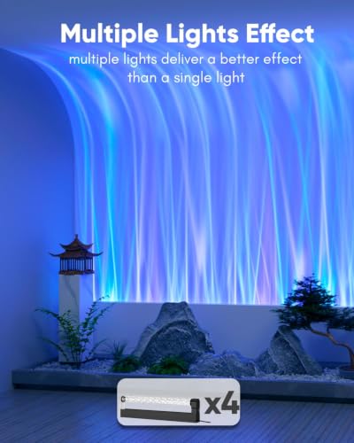 RGB LED Light Bar for Bedroom, Ambient Lighting for Wall, Mood Lighting for Living Room, Gaming Room Decor, Ocean Wave Lamp, Remote Control