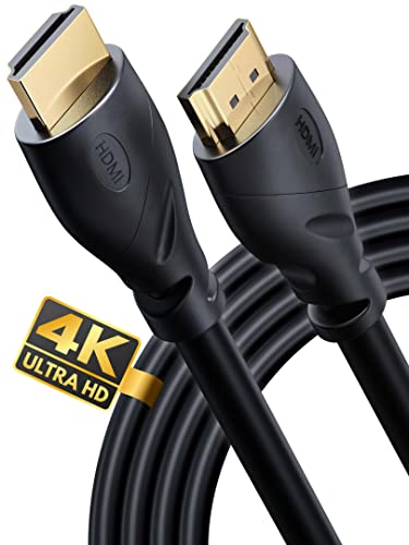 PowerBear 4K HDMI Cable 20 ft 1 Pack Long Hdmi Cable, Braided Nylon & Gold Connectors, 4K @ 60Hz, Ultra HD, 2K, 1080P, ARC & CL3 Rated | for Laptop, Monitor, PS5, PS4, Xbox One, Fire TV, & More - size: 20.0 ft