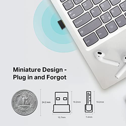 TP-Link Nano 2-in-1 USB Bluetooth WiFi Adapter AC600(Archer T2UB Nano)- Bluetooth 4.2 with 2.4G/5G Dual Band Wireless Network Adapter for Desktop PC, WPA3, Supports Windows 11,10, 8.1,8, 7 - style: AC600 WiFi w/ Bluetooth 4.2