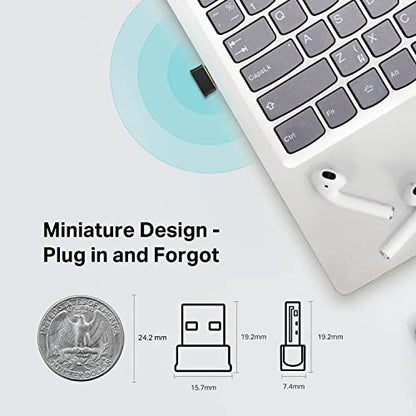 TP-Link Nano 2-in-1 USB Bluetooth WiFi Adapter AC600(Archer T2UB Nano)- Bluetooth 4.2 with 2.4G/5G Dual Band Wireless Network Adapter for Desktop PC, WPA3, Supports Windows 11,10, 8.1,8, 7 - style: AC600 WiFi w/ Bluetooth 4.2