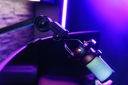CHERRY MA 6.0 UNI Premium Microphone Arm Stand. Adjustable and Universal Mic. Made of Aluminum with Desk Clamp, For Podcast, Streaming, Gaming or Office. Built in USB Hub with Two Ports