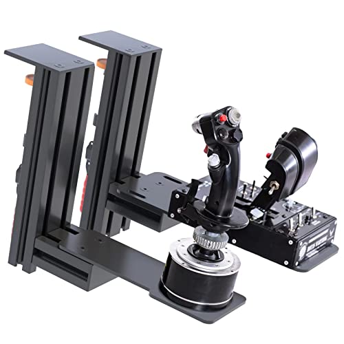 Meza Mount-HOTAS Desk Mount Set of 2, Adjustable Flight Sim Joystick and Throttle Mounts, Compatible with Thrustmaster Warthog/WinWing Orion 2 / VPC WarBRD-D Base/VPC MongoosT-50CM 2/3 Base