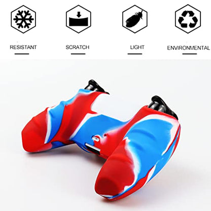 Silicone Skin for PS5, Anti-Slip Shell Cover Case with 10 Joystick Grips for PlayStation 5 Controller - color: PS5 controller #13
