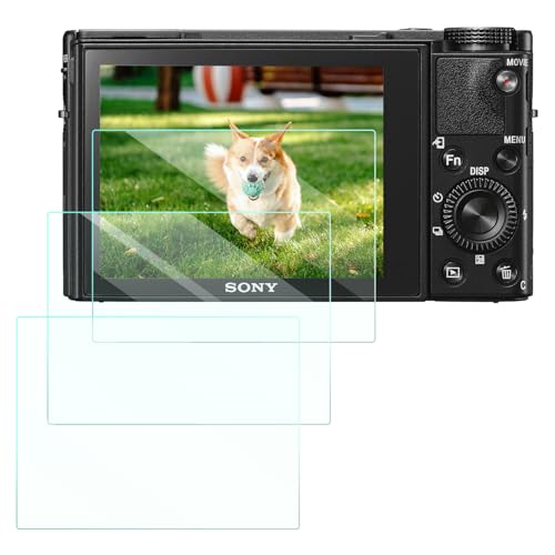 K&F CONCEPT 3pcs Screen Protector Compatible with Sony RX100 VII Digital Camera, Ultra Clear Tempered Glass Screen Protector, Anti Scratch Bubble Free Ultra Resistant - size: RX100 VII