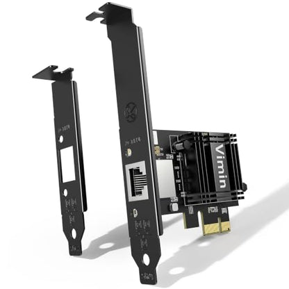 VIMIN 10G PCIe 4.0 x1 Network Card with Realtek RTL8127AT | support for 10G/5G/2.5G/1G/100M speeds，x1, x4, x8, and x16 PCIe slots for maximum installation flexibility