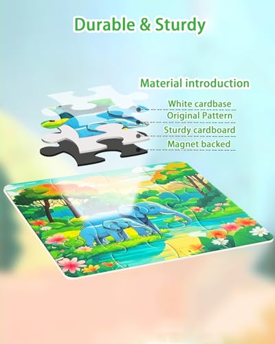 Magnetic Puzzles for Toddlers, Animal Forest Travel Puzzles Games for Kids Ages 3-5, Car Activities Toy for Boys Girls, Children Learning Magnet Gift for Road Trip (Forest) - style: Animal Forest(9+12+16)