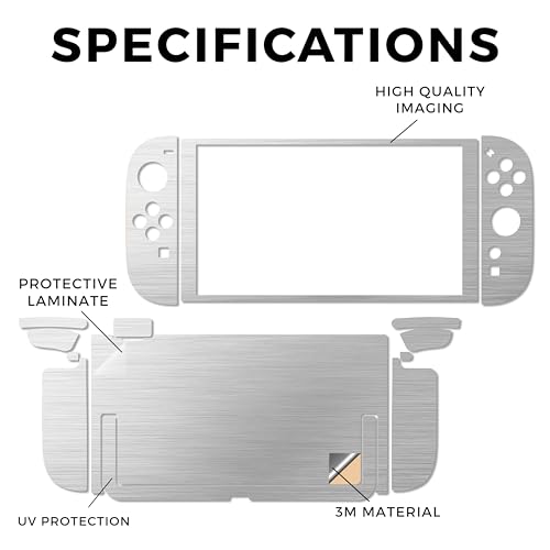 Gaming Skin Compatible with Nintendo Switch 2 Console Only - Cold Steel - Premium 3M Vinyl Protective Wrap Decal Cover - Easy to Apply | Crafted in The USA by MightySkins - color: Cold Steel, size: Switch 2 Console Skin Only, style: Matte Finish