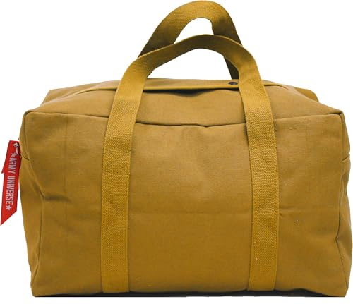 Tactical Parachute Cargo Bag SMALL Cotton Canvas Carry Bag, 19" x 12" x 11" - Coyote Brown - color: Coyote Brown, size: Small (19" x 12" x 11")