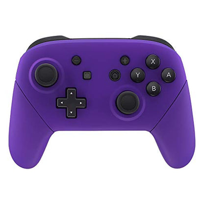 eXtremeRate Purple Faceplate Backplate Handles for Nintendo Switch Pro Controller, Soft Touch DIY Replacement Grip Housing Shell Cover for Nintendo Switch Pro - Controller NOT Included - color: Purple