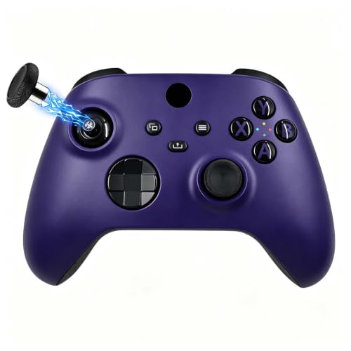 Model 1914 DIY Customized Series S Controller Black Magnetic thumbstick(Astral Purple), Compatible with Xbox Series X|S Controller,Customized Controller Compatible for Xbox Series X/S,Xbox One, Exchangeable Joystick with 3.5mm Audio Jack