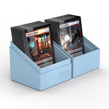 Ultimate Guard Boulder Solid 100+, Deck Case for 100 Double-Sleeved TCG Cards, Baby Blue, Secure & Durable Storage for Trading Card Games, No Transparency - color: Baby Blue