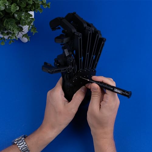 AZERON Cyborg Gaming Keypad – Programmable One Handed Keyboard for PC Gaming – with Analog Thumbstick and 29 Programmable Keys – 3D Printed Keypad – for Righties (Black)