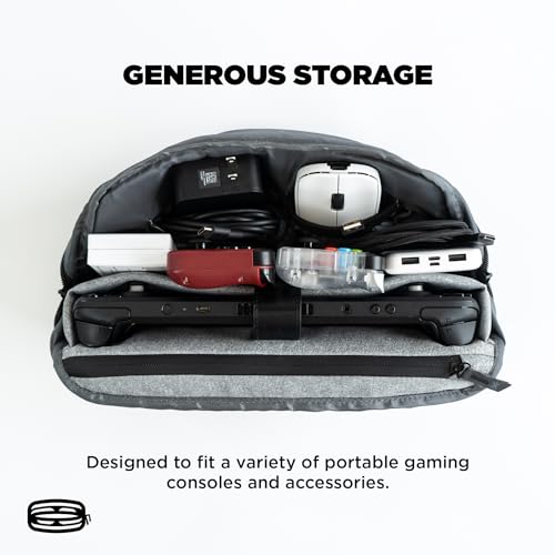 CRKD Gear Bag Protective Carry Case - Gaming Bag for Nitro Deck/Steam Deck/Playstation Portal/Nintendo Switch Accessories - color: Charcoal Grey