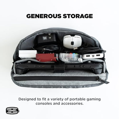 CRKD Gear Bag Protective Carry Case - Gaming Bag for Nitro Deck/Steam Deck/Playstation Portal/Nintendo Switch Accessories - color: Charcoal Grey
