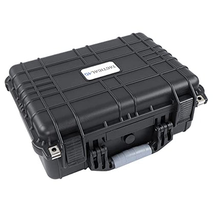 Tactical45 Hard Case with Foam - 16 x 13 x 7in Hard Shell Waterproof Storage Case with Pluck Padding Protective Latching Suitcase for Rifles, Cameras, Handguns, Drones, Guitars, and Electronics
