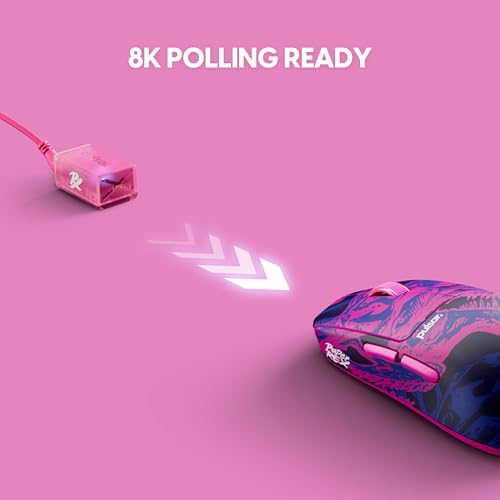 Pulsar Gaming Gears X2 Crazylight Wireless Gaming Mouse, Ultra Lightweight 1.27 oz (36g), Optical Switch, 32000 DPI, 750 IPS, XS-1 Sensor, 8k Compatible (Mini, Purple, Paper Rex Edition) - color: PRX Edition, size: Mini, style: X2 CrazyLight