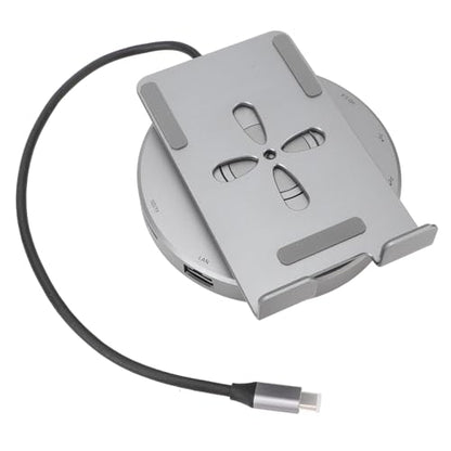 Sorandy USB C Hub Tablet Stand, 360° Rotating USB 3.0 C Hub, Swivels Stand with High Speed Transfer, Ideal for Laptops, Tablets & Gaming