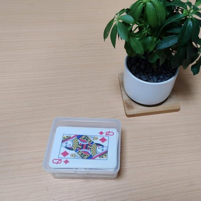 2 PCS Game Card Storage Box Compatible with UNO Cards,Playing Card Case, Card Holders,Plastic Clear Card Case (NO Cards)