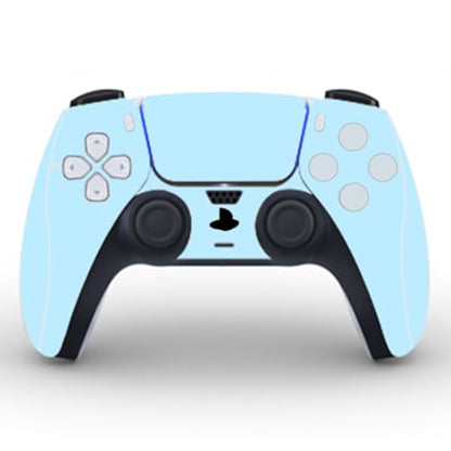 Solid Color Skin Wrap Compatible with PS5 Slim Disc Edition (Light Blue) | Console Cover Protective Sticker, Game Controller Vinyl Wrap - color: Light Blue
