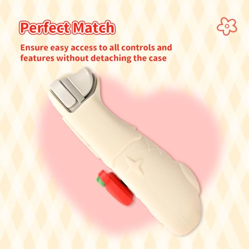 Kuitmor Switch Lite Protective Case,Soft Silicone Protective Shell,Anti-Scratch Protective Cover Case for Switch Lite with 2 Thumb Grip Caps（Beige Hello Kitty） | Soft Silicone - color: Beige Hello Kitty