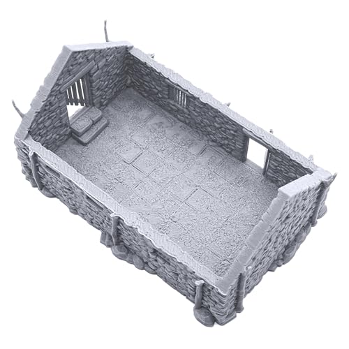The Stone Barn by Printable Scenery, 3D Printed Tabletop RPG Scenery and Wargame Terrain 28mm Miniatures