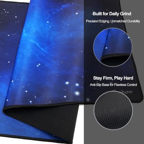 Large Mouse Pad Gaming XXL & Desk Keyboard Mat Size (35.4x15.7x0.1IN, 90x40 Sky Blue) - color: 90x40 sky blue, size: 35.4x15.7x0.1IN
