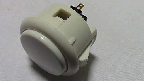 White Sanwa Madcatz Arcade Stick Product Replacement Kit OSBF-30 Buttons and JLF-TP-8YT-SK Joystick