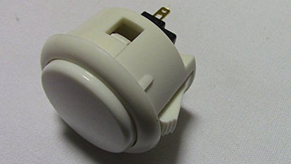 White Sanwa Madcatz Arcade Stick Product Replacement Kit OSBF-30 Buttons and JLF-TP-8YT-SK Joystick