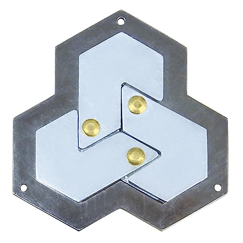 BePuzzled |Hexagon Hanayama Metal Brainteaser Puzzle Mensa Rated Level 4, for Ages 12 and Up