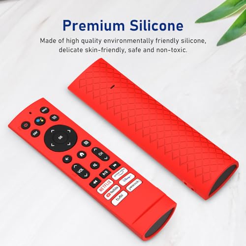 Silicone Case Cover for Hisense Voice Remote ERF3A90 for U7G U8 U9G Series 4K ULED, Black Sleeve - color: RED