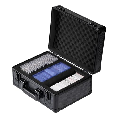 novelinks Trading Card Storage Box for 3" x 4" 35pt Rigid Cards, Toploader Organizer Case, Trading & Sports Cards, Graded & Rating Card Holder Box, with 3 DIY Partitions (3 Card Slots) - size: 3 Card Slots