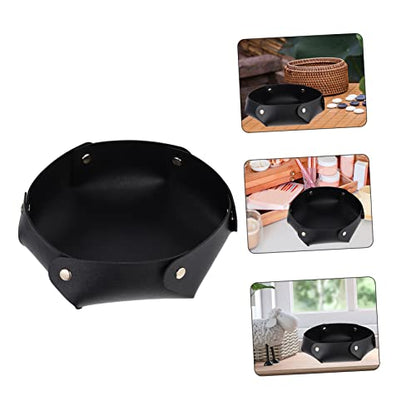 VICASKY Portable PU Dice Tray Large Folding Dice Storage Box Thickened Structure Tabletop Storage Tray for RPG and Board Games