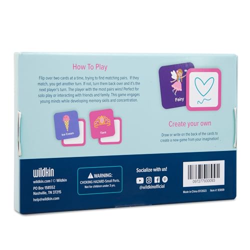 Wildkin Memory Matching Game – 18 Educational Pairs for Toddlers & Preschool - Enchanted - style: Enchanted