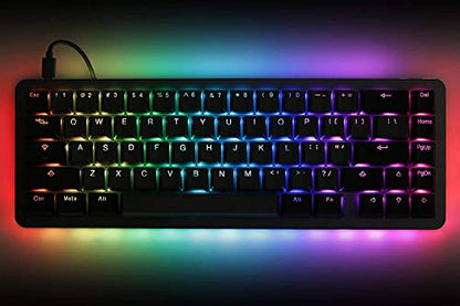 DROP ALT Mechanical Keyboard — 65% (67 Key) Gaming Keyboard, Hot-Swap Switches, Programmable Macros, RGB LED Backlighting, USB-C, Doubleshot PBT, Aluminum Frame (Halo Clear, Gray) - color: Space Gray, style: Halo Clear