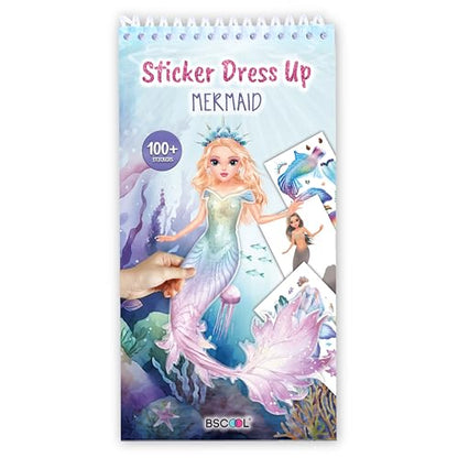 Mermaid Sticker Book Activity Book for Kids Girls | Fashion design dress-up pages with guided sticker activities. Creative play for little designers ages 5 and up. - color: Sticker Dress Up Mermaid