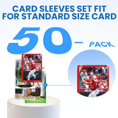 3 Row Trading Card Storage Box – Holds 2400 Cards, Fits Toploaders & Magnetic Cases, Includes 50 Sleeves, 8 Dividers & 3 Supports – Sport Card Organizer - style: 1 pack