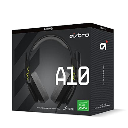 Logitech G Astro A10 Gen 2 Cross-Platform Wired Gaming Headset - Black/Xbox | 3.5mm Headphone Jack, 32mm Drivers, Flip-to-Mute Mic, Over-Ear Cup Design - color: Black/Xbox Edition