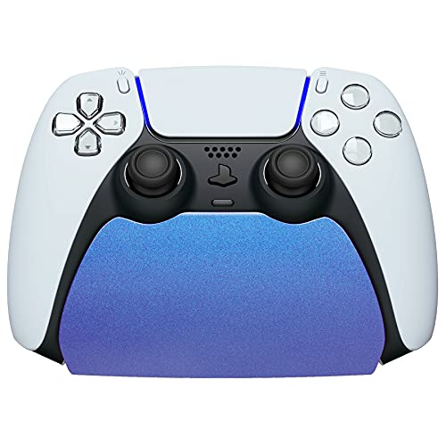 playvital Chameleon Purple Blue Controller Display Stand for ps5, Gamepad Accessories Desk Holder for ps5 Controller with Rubber Pads - color: Chameleon Purple Blue