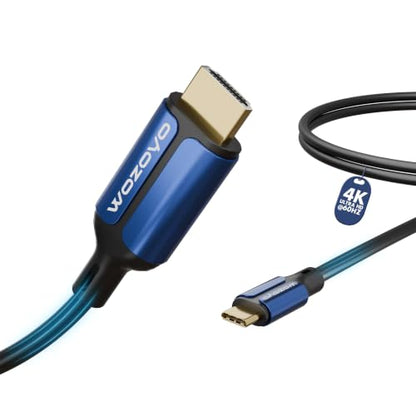 Type-C to HDMI 2.0 Cable 4K@60Hz Ultra HD, 6.6 Feet,18Gbps High-Speed Transfer, Pure Copper & 24K Gold-Plated Male to Male Connectors, Compatible with TV, Laptop, Type-C Smartphone, Projector