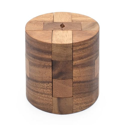 Powder Keg: 3D Wooden Puzzles Brain Teasers for Adults Interlocking Mechanical Handheld Mind Logic Puzzles Unique Gift for Christmas and Birthdays Office Desk Decor