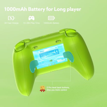 8Bitdo Ultimate 2 Wireless 2.4G Controller (Green) | For Windows PC, Apple, Steam & Android, TMR Joystick, Star-Ring RGB Lights, Adjustable Trigger Locks, Charging Dock Included - color: Green