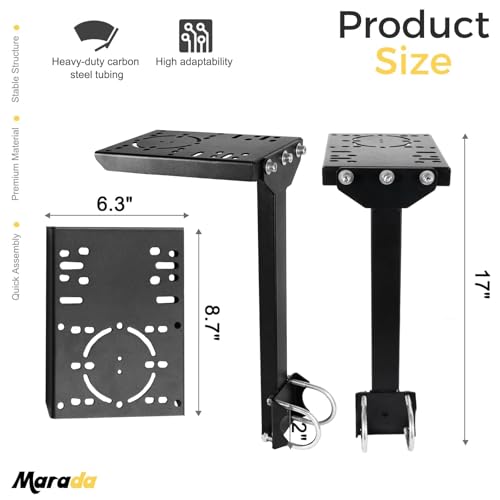 Marada Gearshift Mount Fit for 50MM Round Tube Racing Simulator Cockpit Foldable, Racing wheel, steering wheel stand, Lite Upgrade Flight Gear Shift Platform