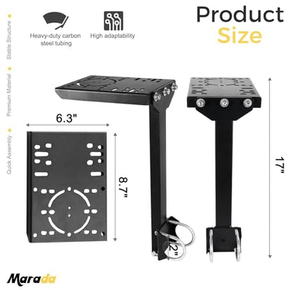 Marada Gearshift Mount Fit for 50MM Round Tube Racing Simulator Cockpit Foldable, Racing wheel, steering wheel stand, Lite Upgrade Flight Gear Shift Platform