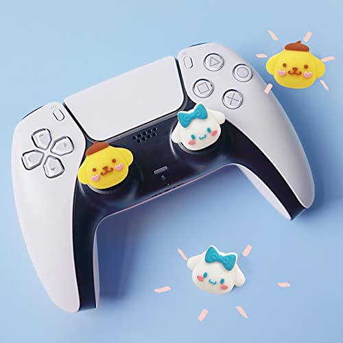 PERFECTSIGHT Cute Thumb Grip Caps for Switch 2 2025, PS5, PS4, Xbox Series X/S, Xbox One, Switch PRO Controller, 4PCS Kawaii Soft Skin Rubber 3D Analog Thumbsticks Grips Joystick Cover, Big Ear - color: Big Ear